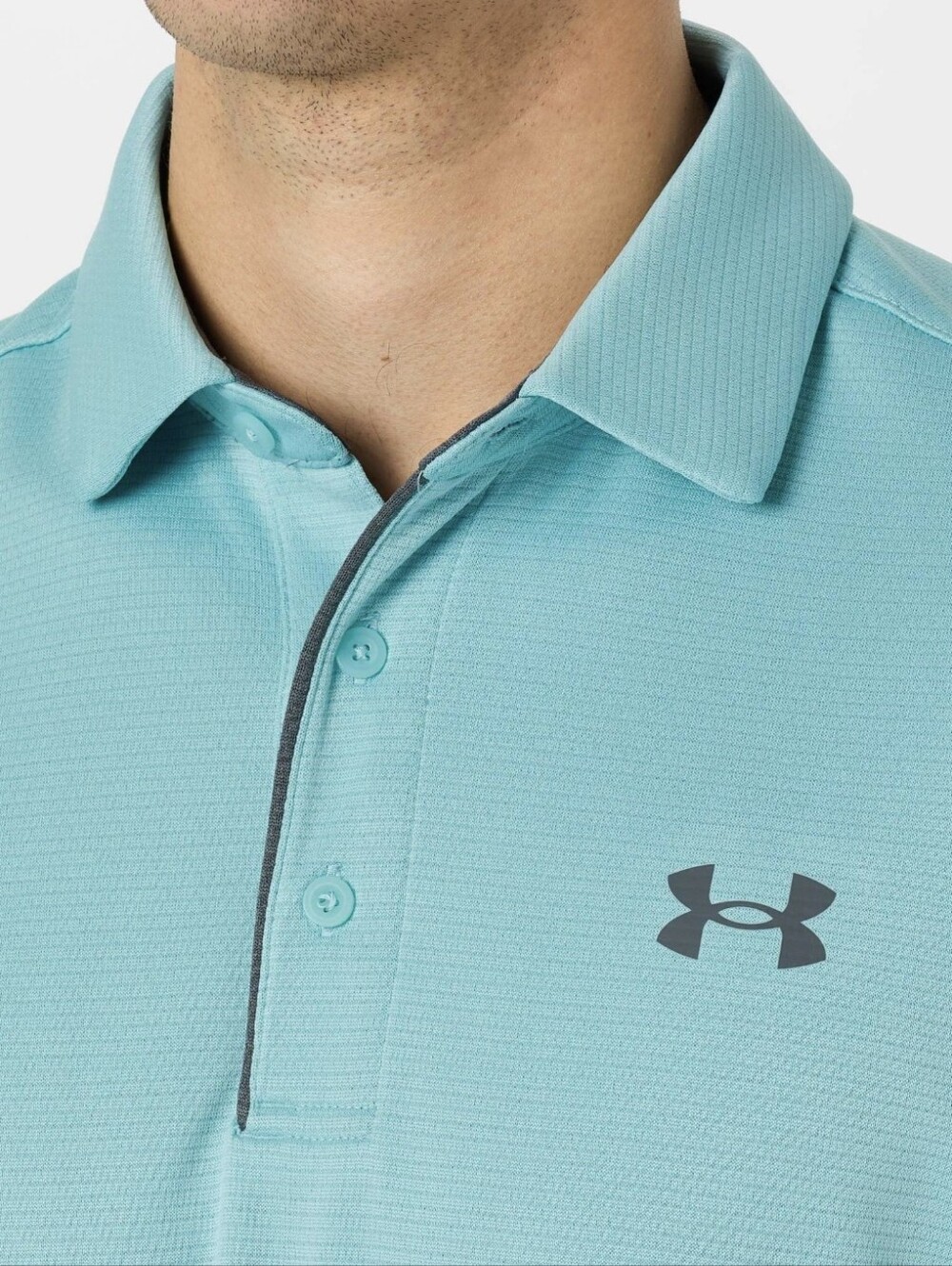 Under Armour Men's Spring Polo Teal with Dark Gray Trim Size M